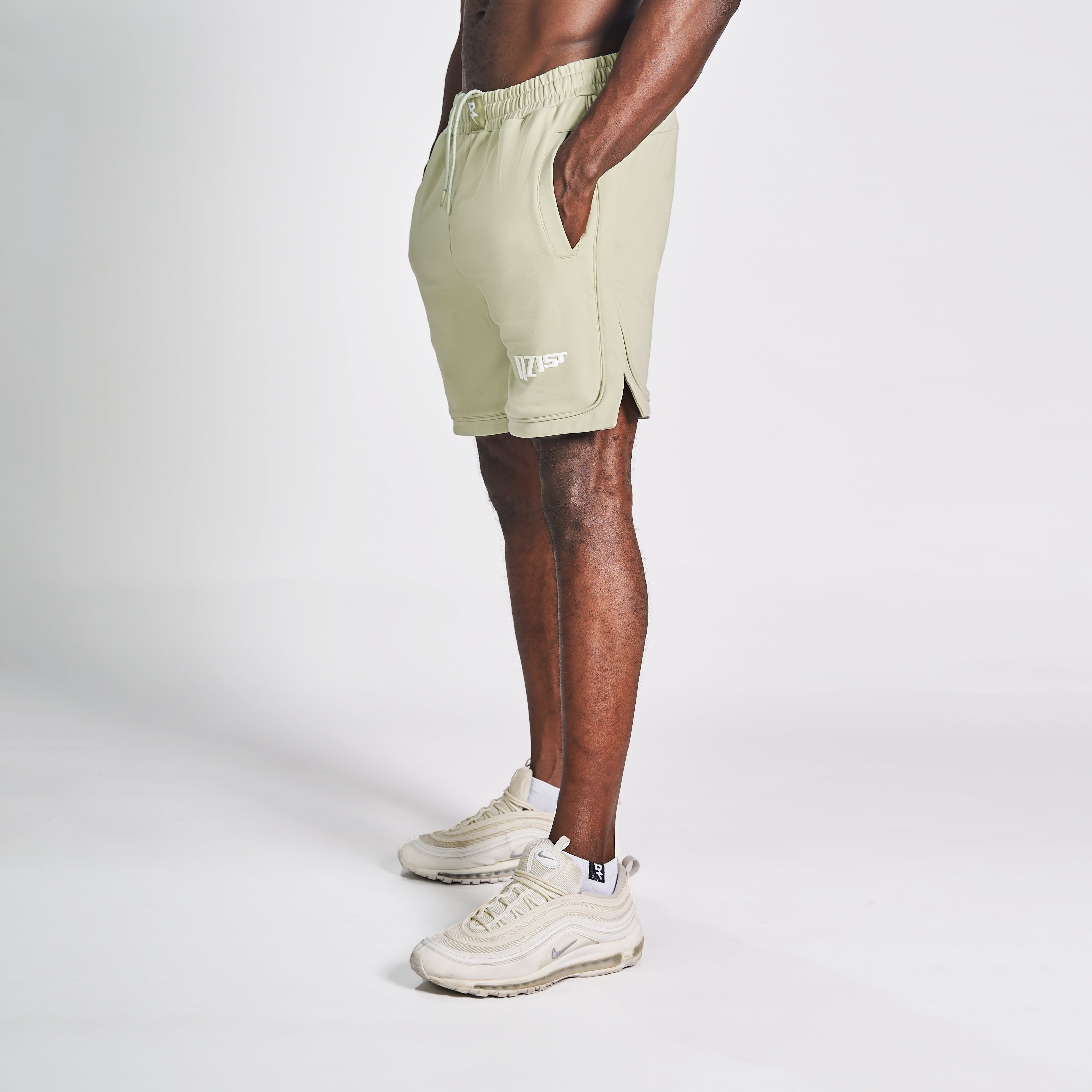 Casual Shorts For Men’s Sportswear by RZIST In Desert Sage Casual Shorts - RZIST