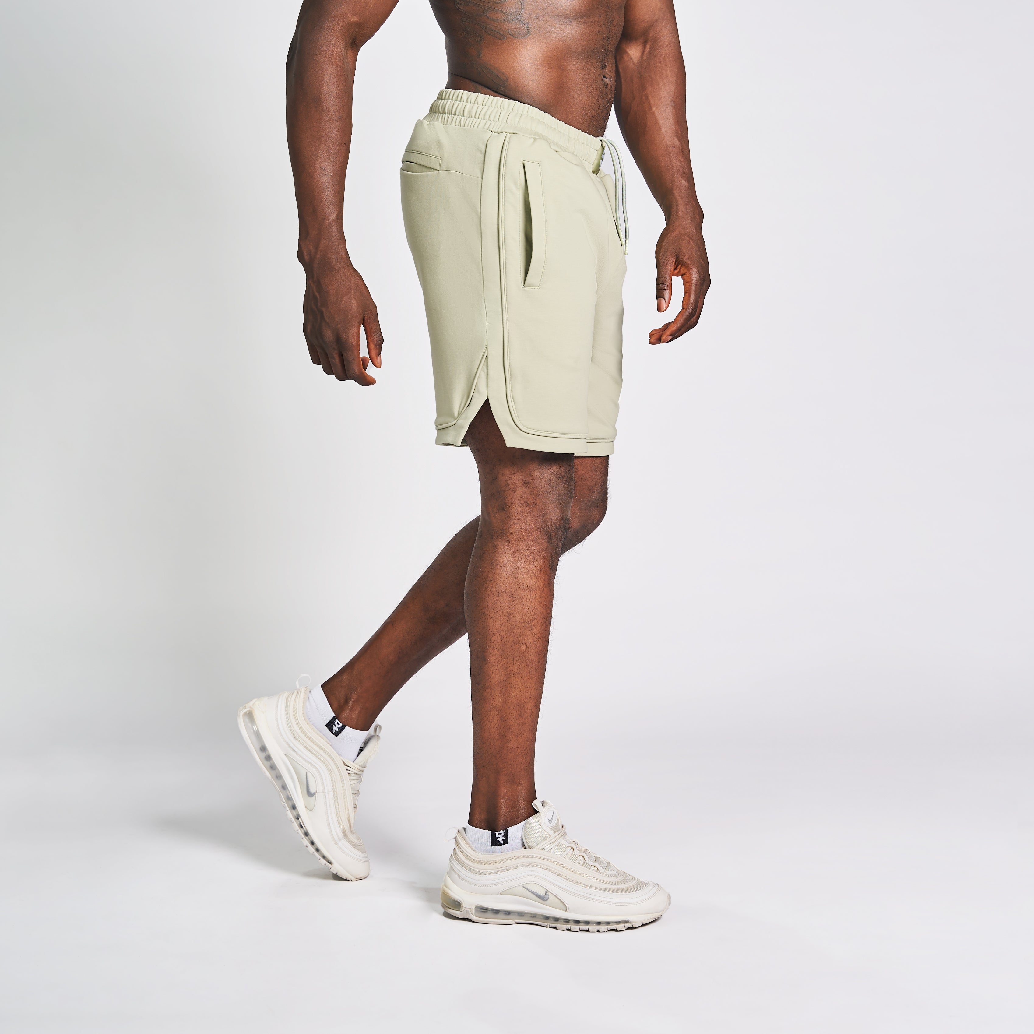 Casual Shorts For Men’s Sportswear by RZIST In Desert Sage Casual Shorts - RZIST