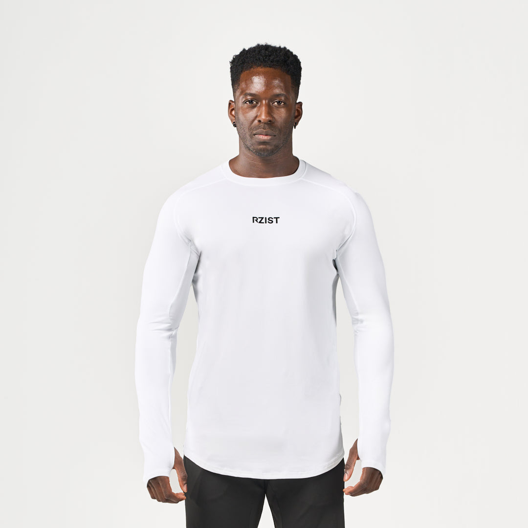 Performance Long Sleeves Tee - Cotton White