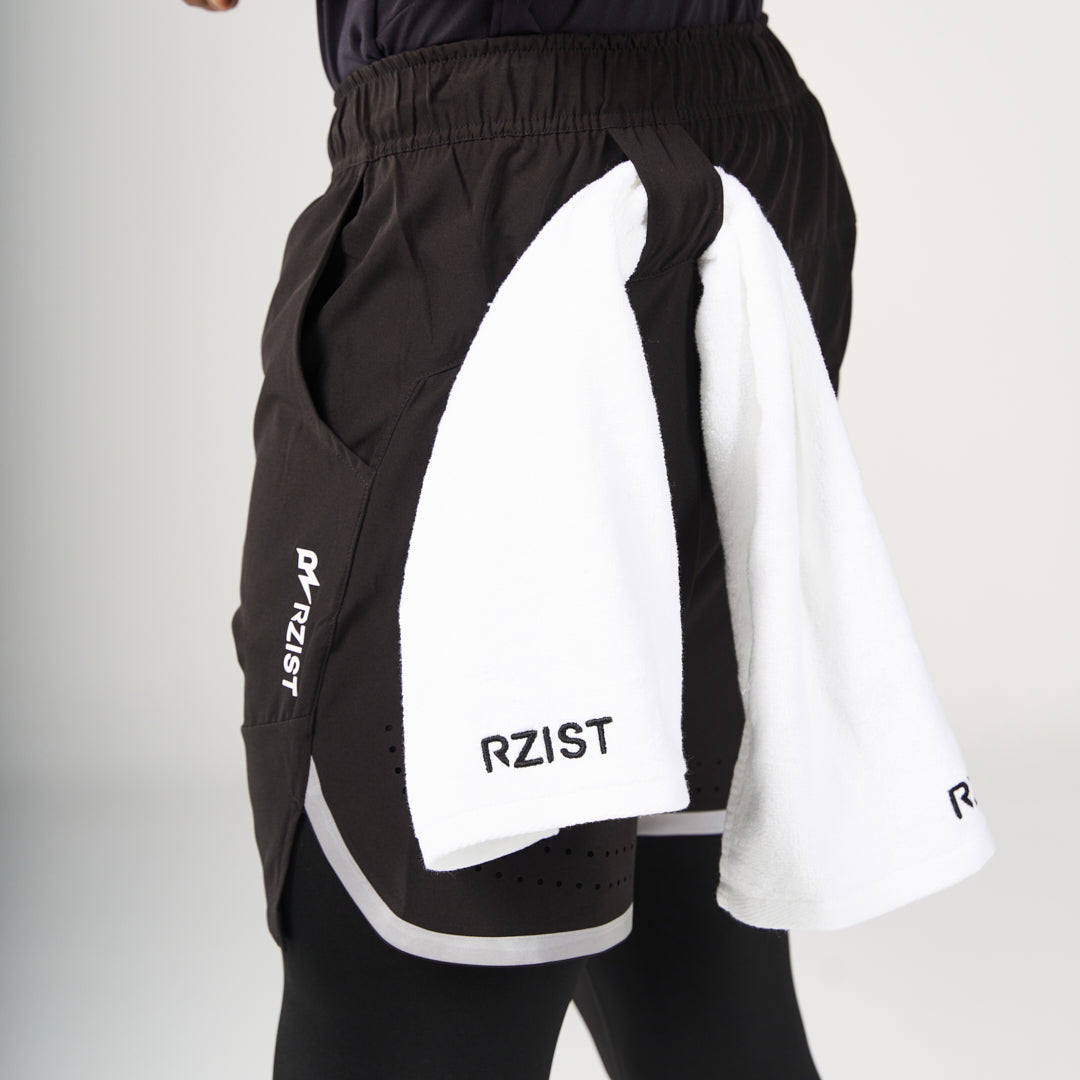 2 in 1 Long Inner Shorts - Black