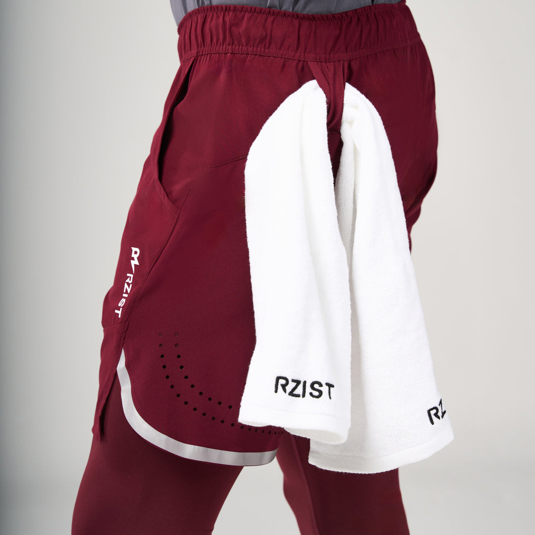 2 in 1 Long Shorts - Maroon