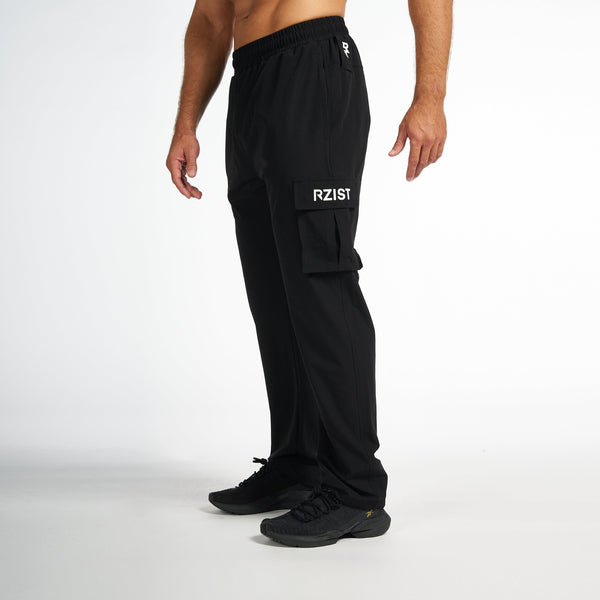 Cargo Pant For Men's Activewear RZIST Jet Black Cargo Pant - RZIST