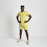 Never Settle Men's Canary Yellow Performance T-Shirt