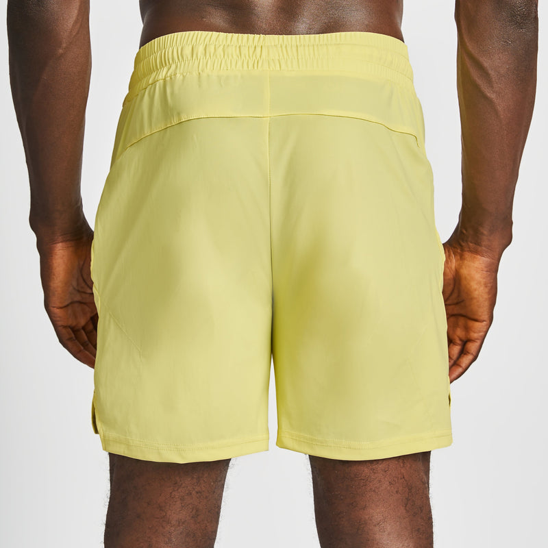 Never Settle Men's Canary Yellow Performance Shorts