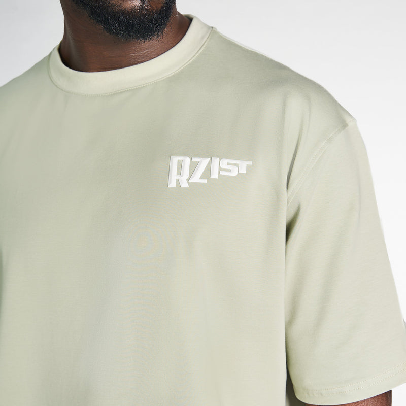 T-Shirt For Men’s Drop-Shoulder Tee RZIST In Desert Sage T-Shirt - RZIST