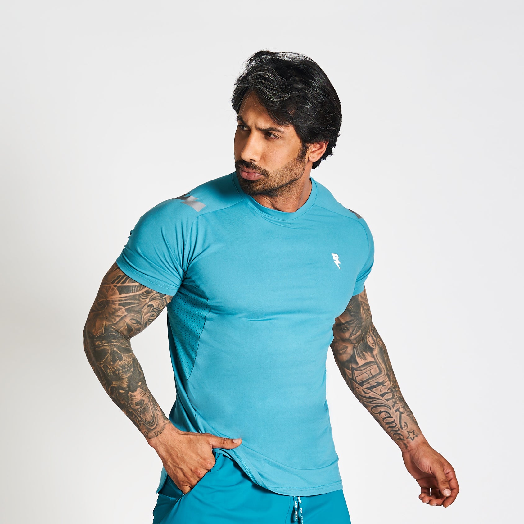 T-shirt For Men's Sports Wear RZIST Teal T-Shirt - RZIST