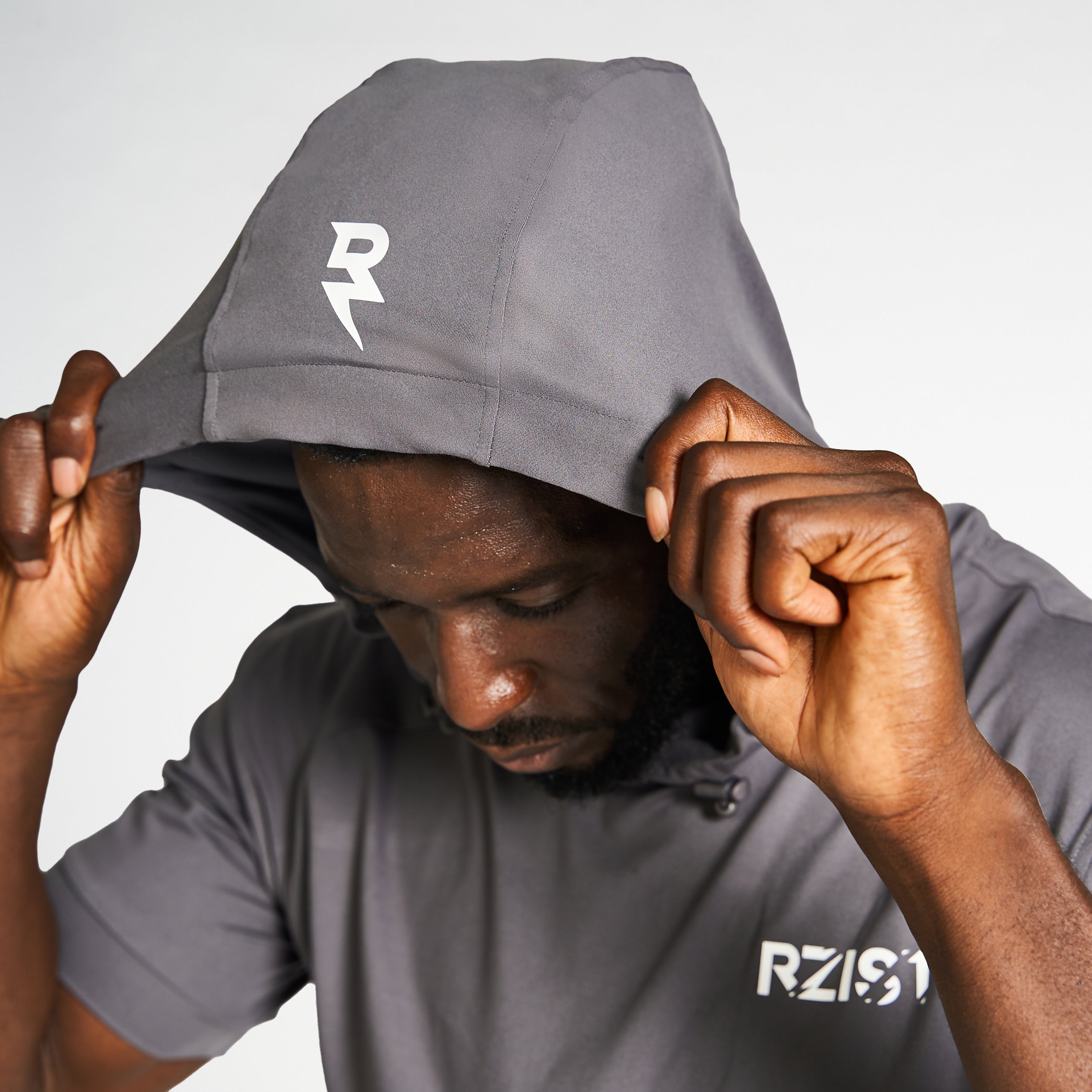 Hoodie For Men's Sportswear by RZIST In Grey Hoodie - RZIST