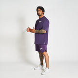 Never Settle Men's Purple Oversized Drop-Shoulder T-Shirt