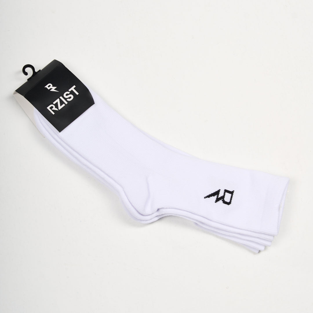 Long Crew Socks Pack of 3 - White