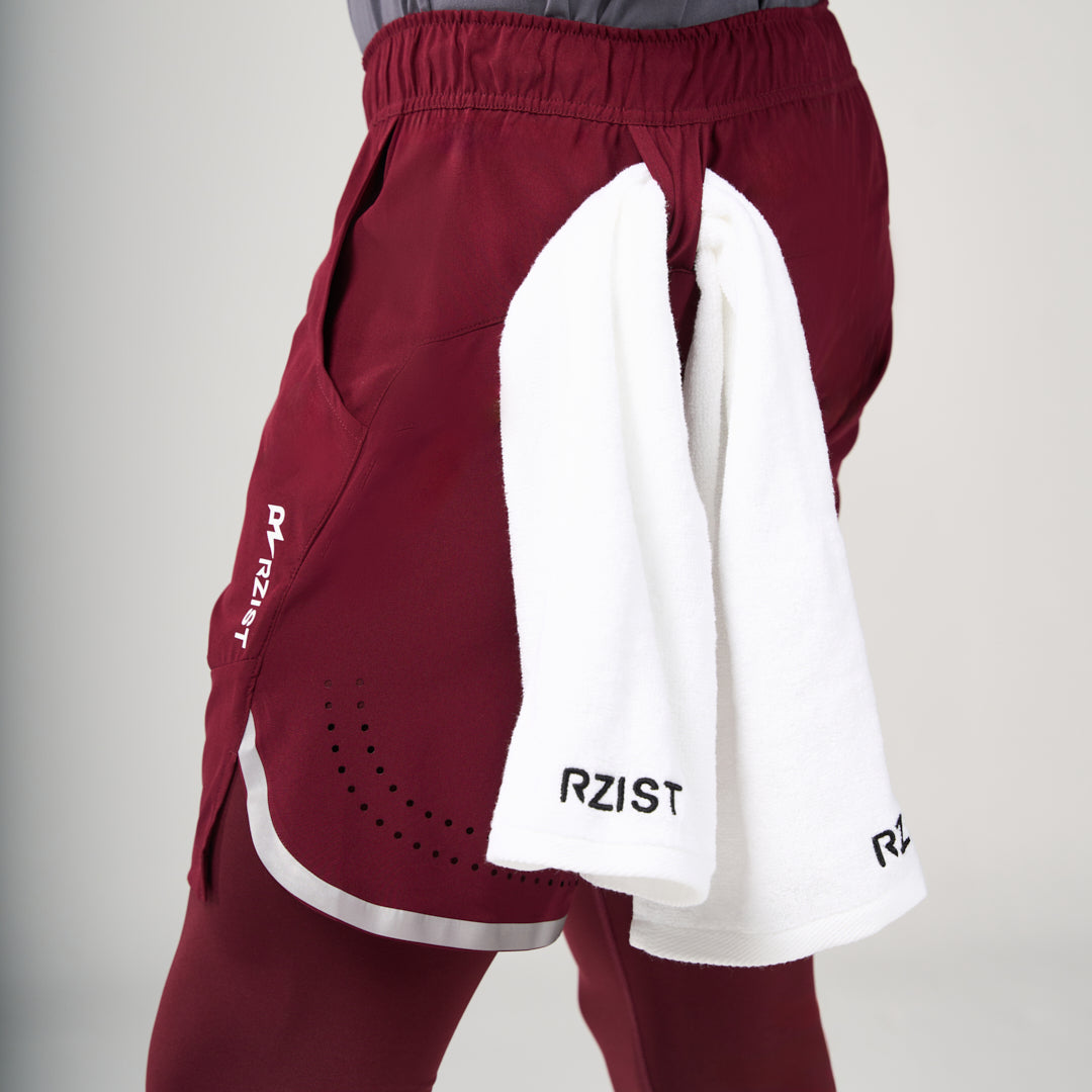 ⁠2 in 1 Long Shorts - Maroon