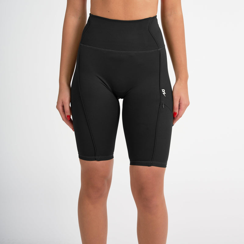 Women's Jet Black Biker Shorts