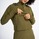 Hoodie For Women's Sportswear RZIST Capulet Olive Hoodie - RZIST