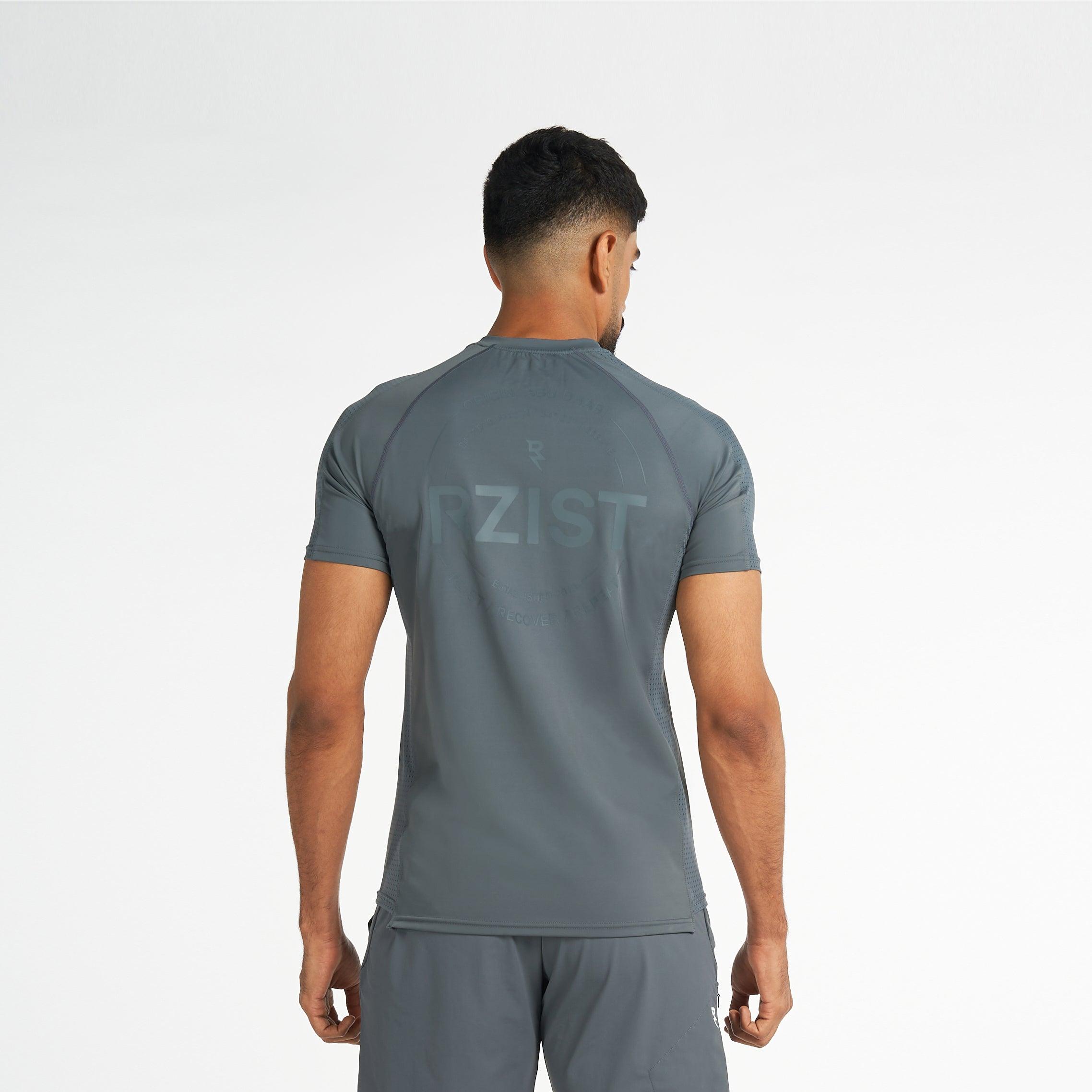 T-Shirt For Men’s Sports Wear RZIST Turbulence Grey T-Shirt - RZIST