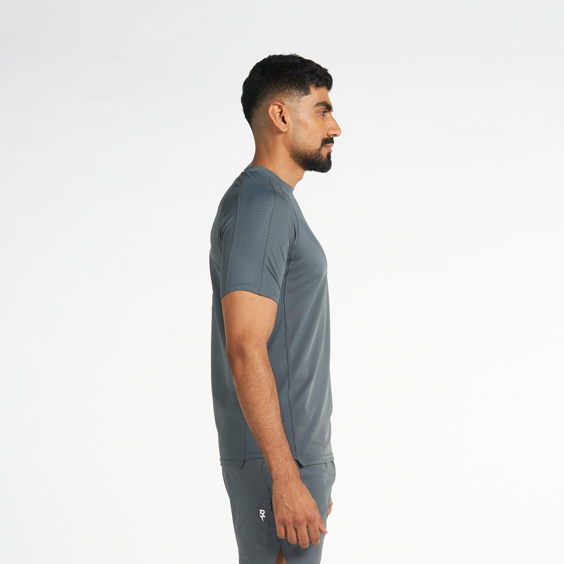 T-Shirt For Men’s Sports Wear RZIST Turbulence Grey T-Shirt - RZIST