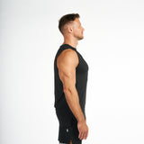 Sleeveless Shirt For Mens workout RZIST Jet Black Shirt - RZIST