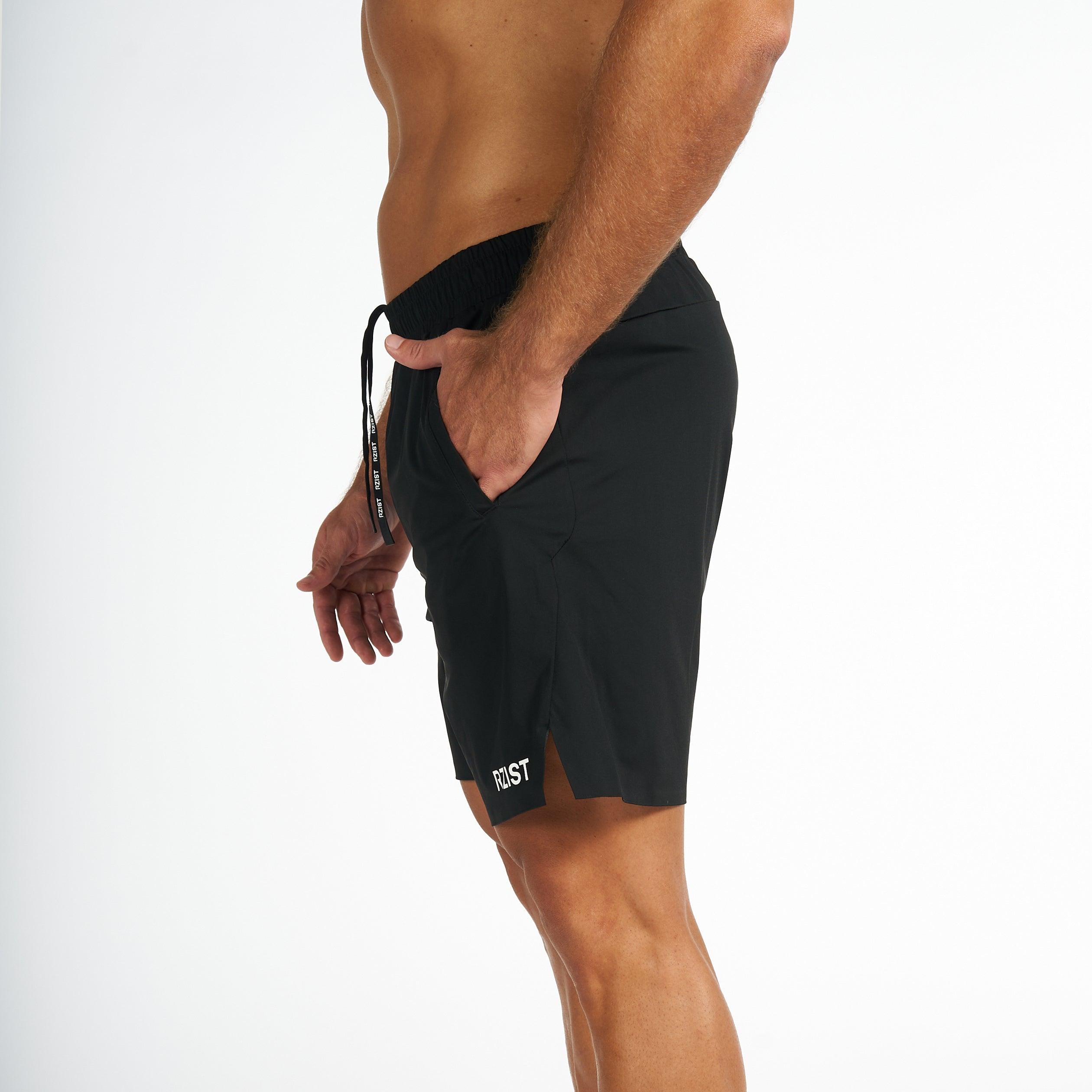 Shorts For Men’s Sportswear RZIST Jet Black HIIT Shorts - RZIST