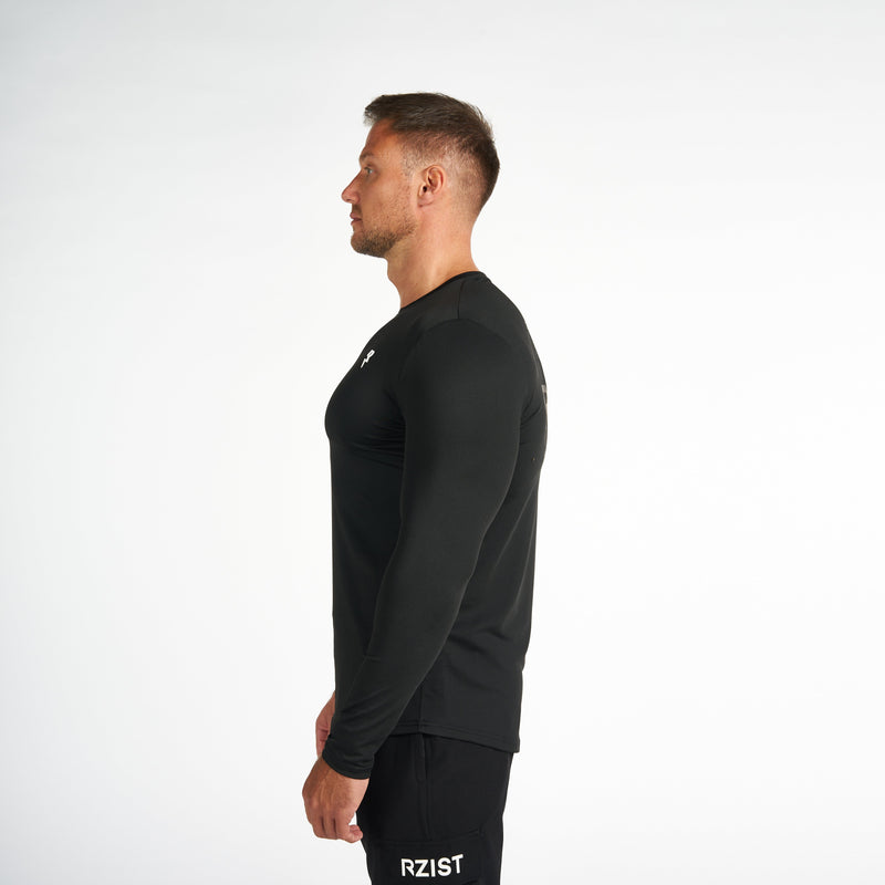 Long Sleeve Jet Black Performance Shirt