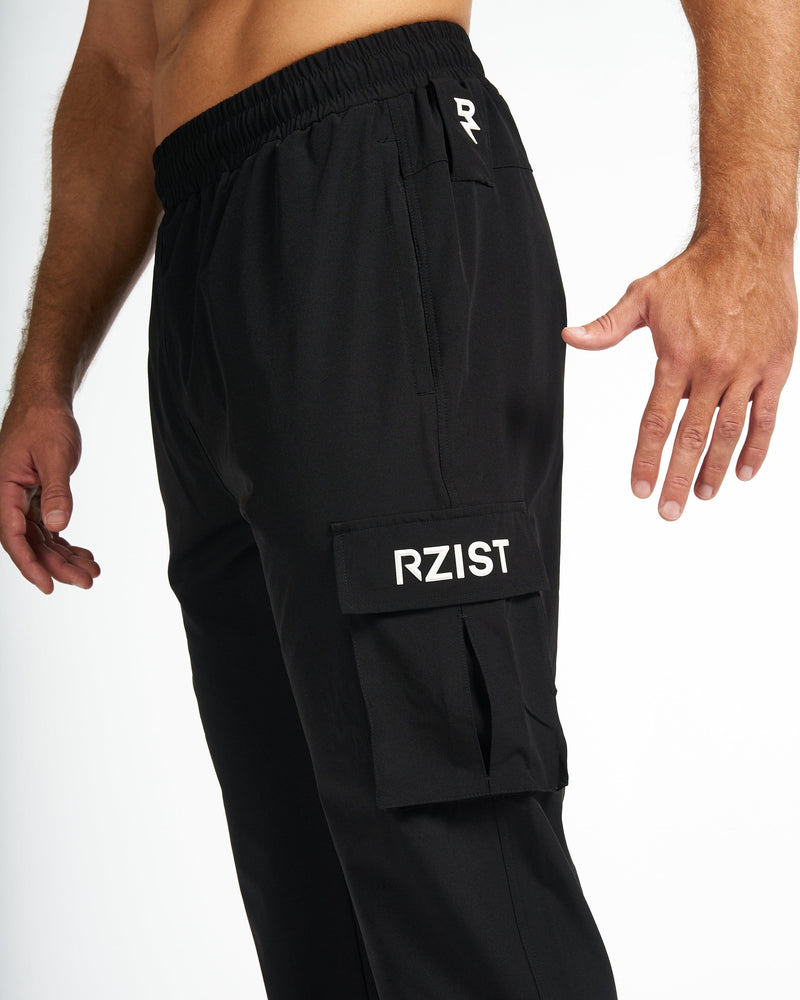 Cargo Pant For Men's Activewear RZIST Jet Black Cargo Pant - RZIST