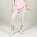 Baby Pink-Silver 2-in-1 Shorts