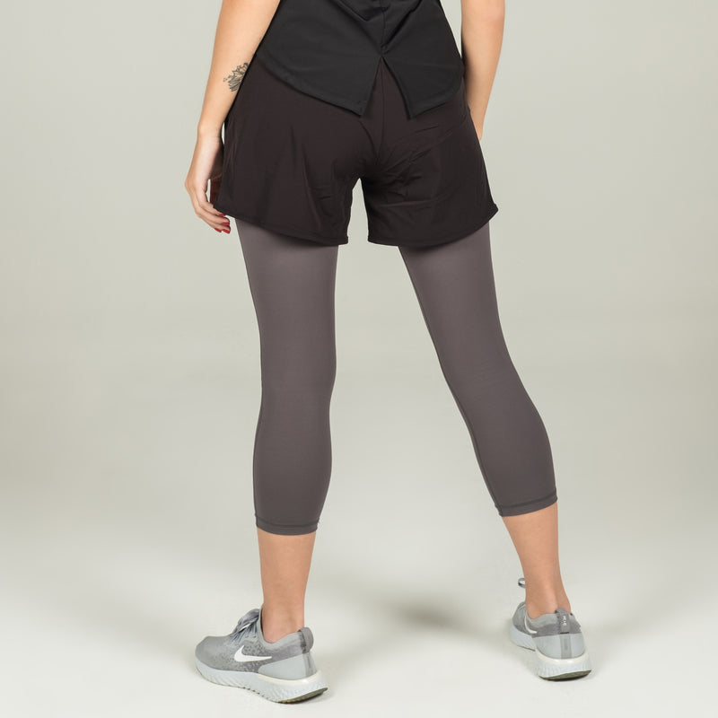 Black-Gray 2-in-1 Shorts