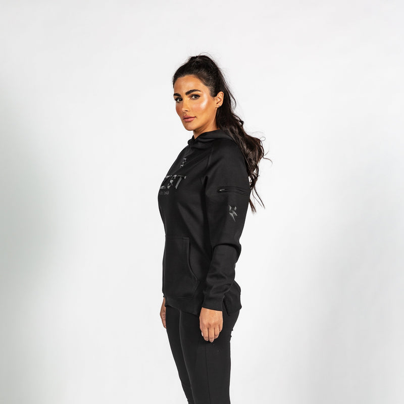 Women's Jet Black Pullover Hoodie