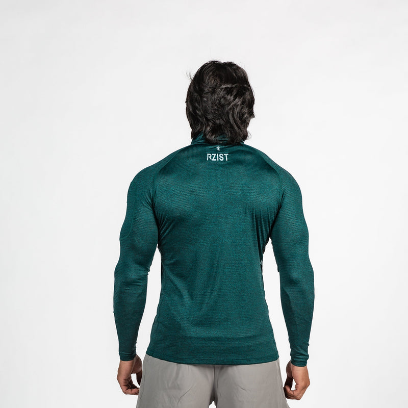 Men's Long Sleeves Royal Green Shirt