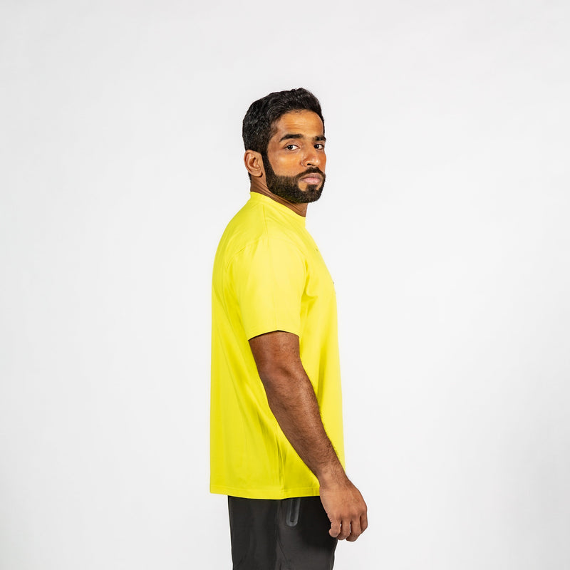 Limited Edition Men's Active Oversized Hot Yellow T-shirt