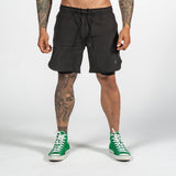Men's 2-in-1 Night Black Shorts