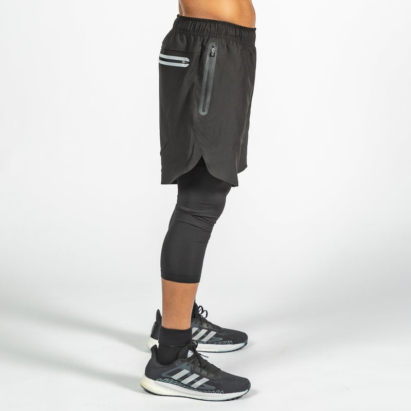 Men's 2-in-1 Blackout Shorts (Long Tights)
