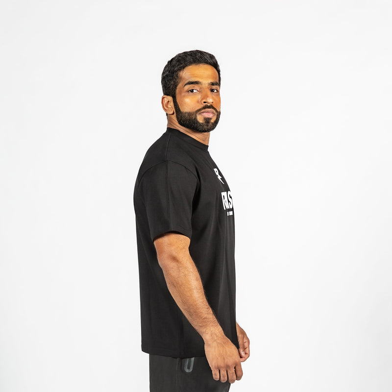 Men's Active Oversized Night Black T-shirt