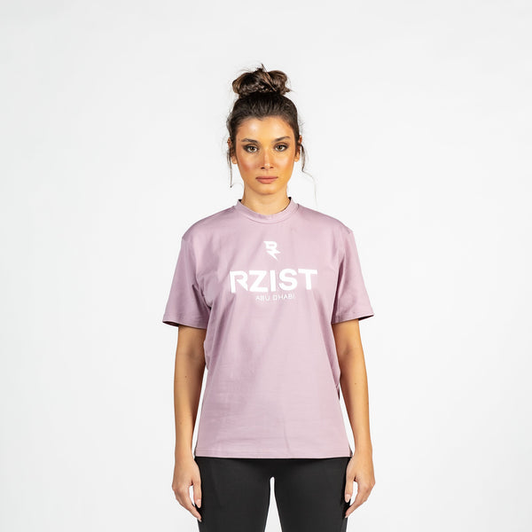 Women's Active Oversized Matte Mauve T-shirt