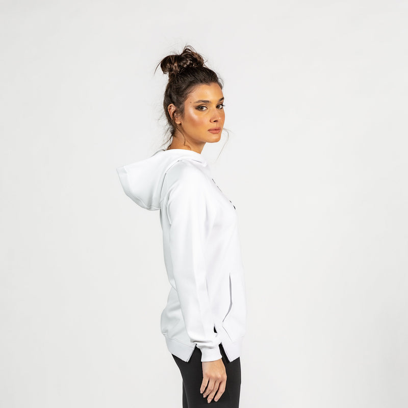 Limited Edition Women's Cotton White Pullover Hoodie
