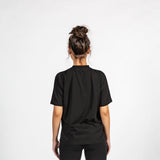 Women's Active Oversized Night Black T-shirt