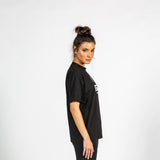 Women's Active Oversized Night Black T-shirt