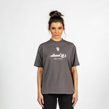 Limited Edition Women's Active Oversized Cement Gray T-shirt