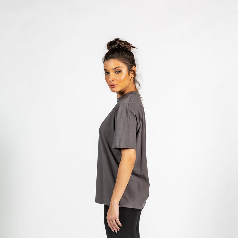 Limited Edition Women's Active Oversized Cement Gray T-shirt