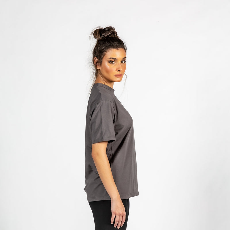 Limited Edition Women's Active Oversized Cement Gray T-shirt