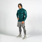 Men's Long Sleeves Royal Green Shirt