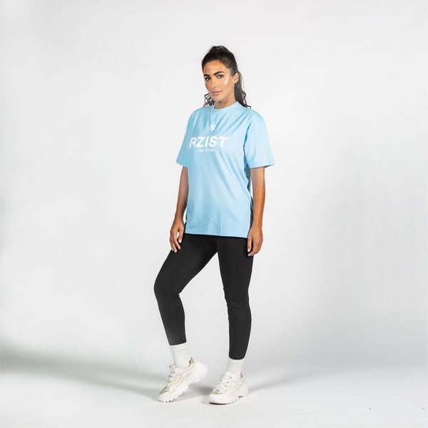 Women's Active Oversized Light Blue T-shirt